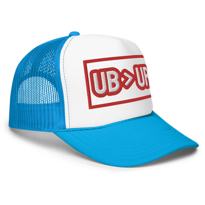 UB>UR-Foam trucker hat, white/red letters