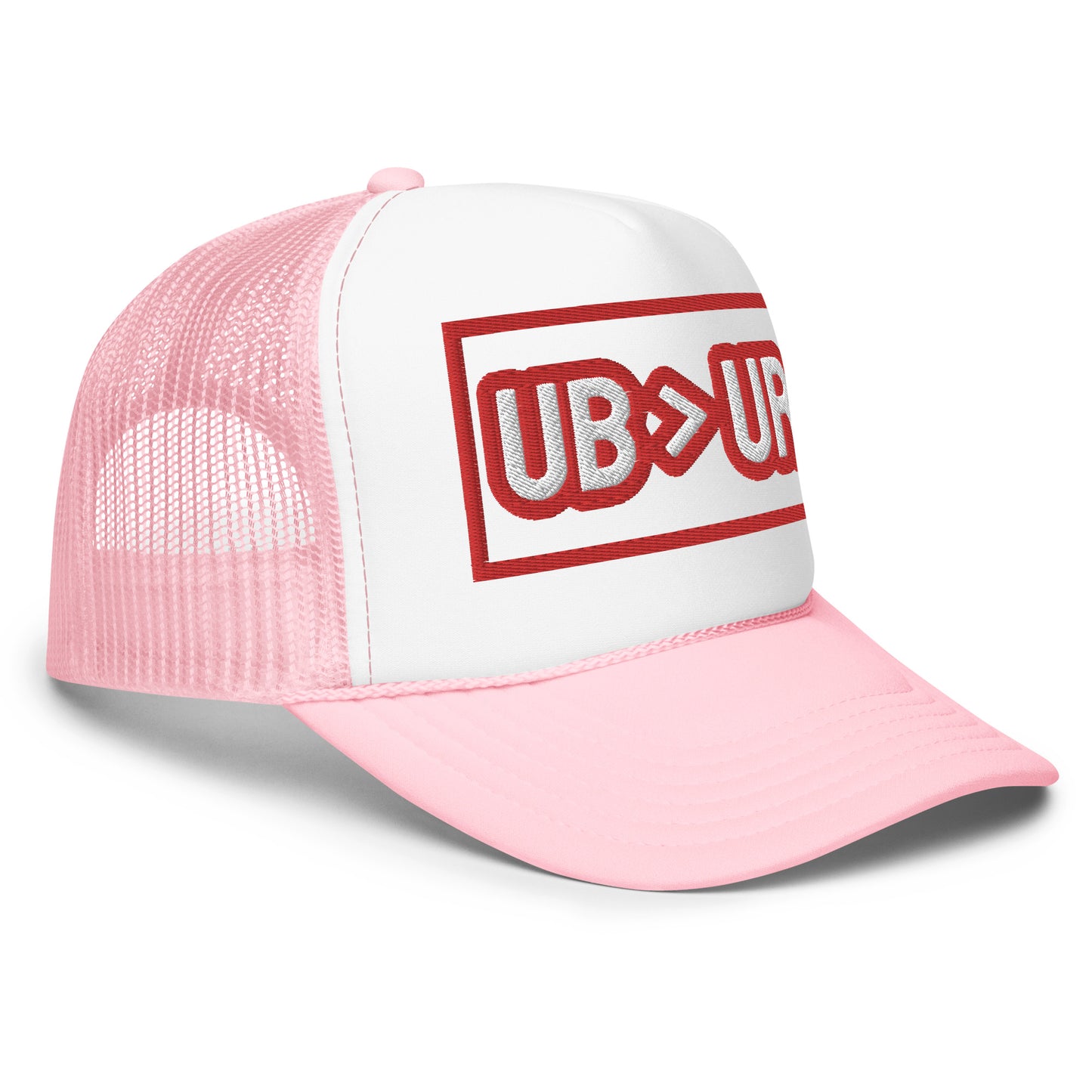 UB>UR-Foam trucker hat, white/red letters